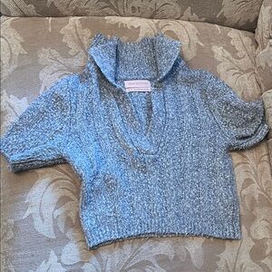 Urban Outfitters Blue-Gray Cowl Neck Sweater